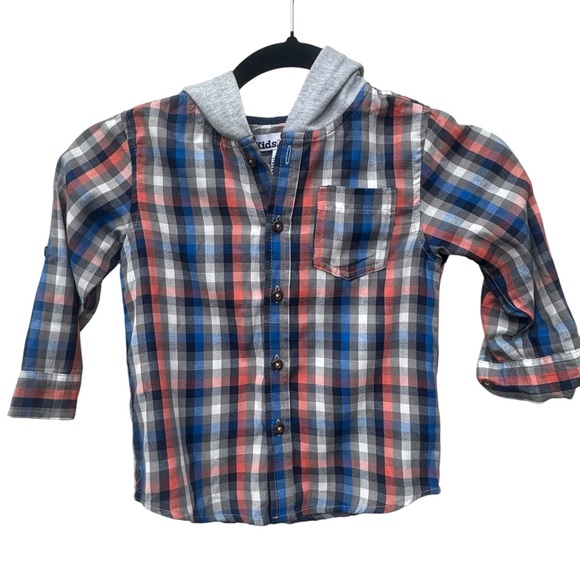 Kids Headquarters Other - Kids Headquarters Plaid Shirt with Hood size 3T